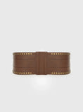 Vanish Faux Leather Belt Brown