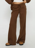 Princess Polly Stargirl Wide Leg Sweat Pants Brown