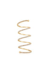 Ettika Spiral Down Crystal Gold Ring
