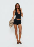 Daily Define Halter Tank Top Black