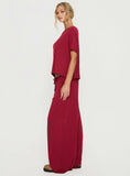 Cozy Hour Sleep Relaxed Pants Red
