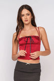 Holly Berry Satin Ribbon Bow Top