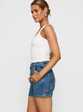 Lou Carpenter Denim Shorts Mid Wash