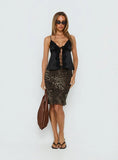 Carmila Satin Tie Detail Top Black