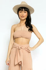 By The Shore Sandy Beige Two Piece Jumpsuit
