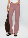 Next To Me Lounge Pant Red White Stripe