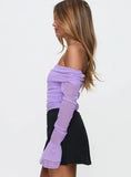 Feel A Way Off Shoulder Bodysuit Lilac