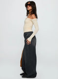 Naylor Mid Rise Wide Leg Jeans Grey Wash