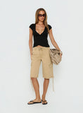 Apres Tie Waist Jorts Stone