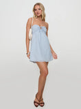 Rosenberg Strapless Mini Dress Blue