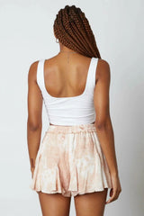 By The Sea Beige Tie Dye Shorts