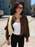 Hadly Knit Cardigan Brown