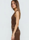 Zespri Lace Jersey Top Brown