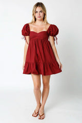 Jessie Berry Babydoll Mini Dress