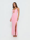 Soulina Ruched Maxi Dress Pink