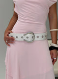 Aemelia Stud Detail Belt White