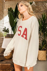 Team USA Cream Graphic Sweatshirt