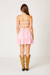 Argie Pink Strapless Romper