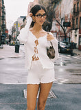 Girl Gone Wild Shorts White