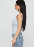Dystran Top Blue White Stripe