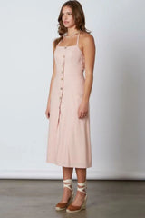 Parga Blush Tie Back Midi Dress