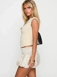 Sitting Pretty Bubble Hem Mini Skirt Polka Dot