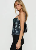 Cacy Cami Top Navy Floral