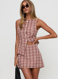 Theodosia Mini Skirt Red Check