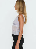 No Place Like Home Lace Trim V-Neck Top Lilac