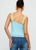 Delvonte Top Blue Yellow