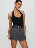 Lieutenant Cargo Mini Skirt Slate