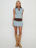 Cadey Contrast Polo Skort Blue Brown