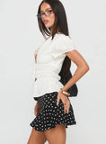 Vanish Mini Skort Black Polka