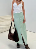 Macadamia Maxi Skirt Green White