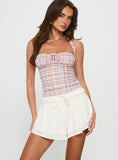Poppylane Frill Tiered Mini Shorts White