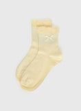 Ceyla Frill Socks Yellow Polka