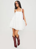 Jubilant Mini Dress White