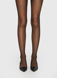 Mariselle Textured Sheer Tights Black