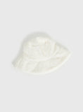 Theo Plush Bucket Hat White