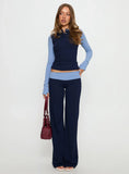 Kobee Jersey Long Sleeve Layering Top Navy / Light Blue