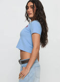This And Yap Graphic Top Blue Red