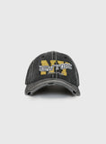 Back To Back Distressed Cap Black