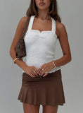 Summer Afternoons Halter Top White