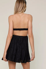 Edina Black Strapless Mini Dress