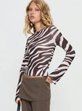 Casidee Long Sleeve Top Zebra