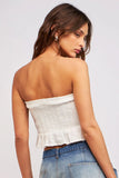 Raya White Eyelet Tube Top