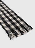 Closed Eyes Scarf Black White Check