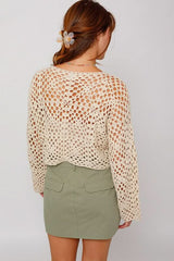 Judy Ivory Crochet Sweater