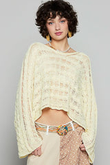 Carmen Yellow Oversized Sheer Sweater