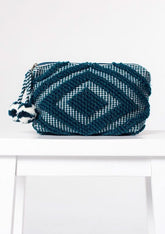Leila Blue Diamond Motif Makeup Bag